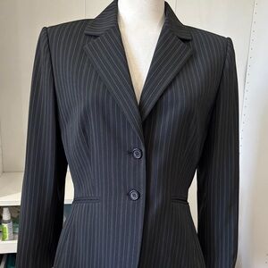 ANTONIO MELANI Black Pinstripe Blazer